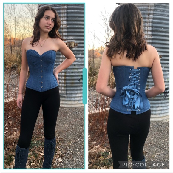 corset story Tops - Corset Story Denim Corset